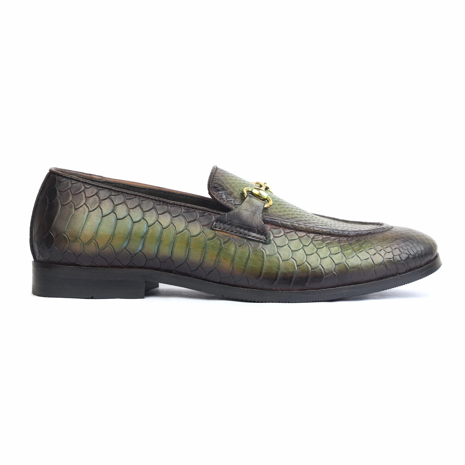 Ash Loafers Python Embossed Loafers Green