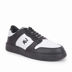 Casual Jogging Shoes Leap7x Casual Black Lacing Sneakers For Men DENMARK By Liberty