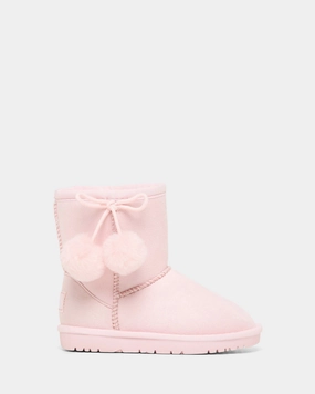 Platform Slippers Chilly Pompom Pink Rainbow