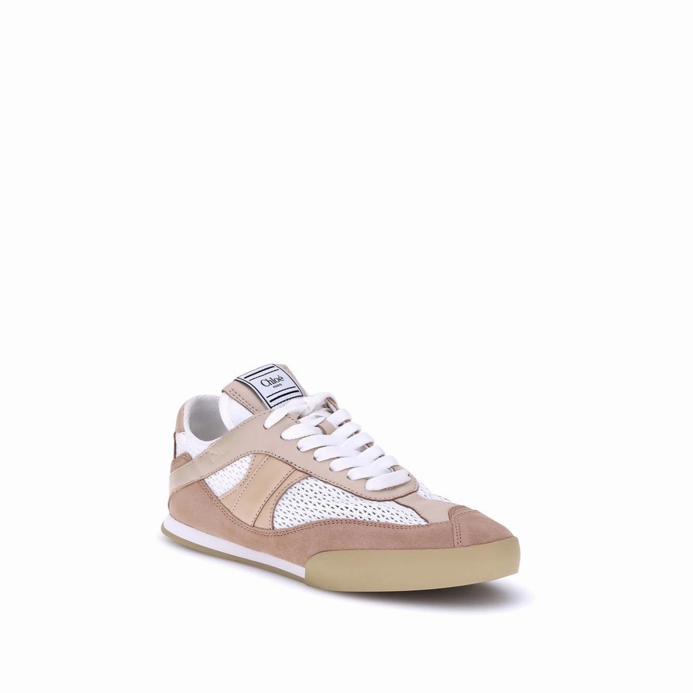 Nunn Bush Sneakers Chlo Beige Calf Leather Bos Taurus Low Top Sneakers