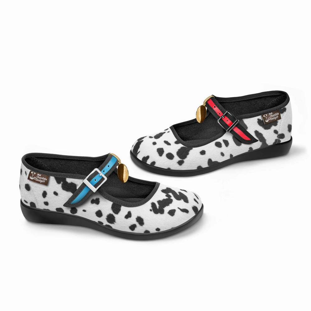 Chocolaticas Dalmatians Womens Mary Jane Flat Shoes Flat Soled Golf Shoes