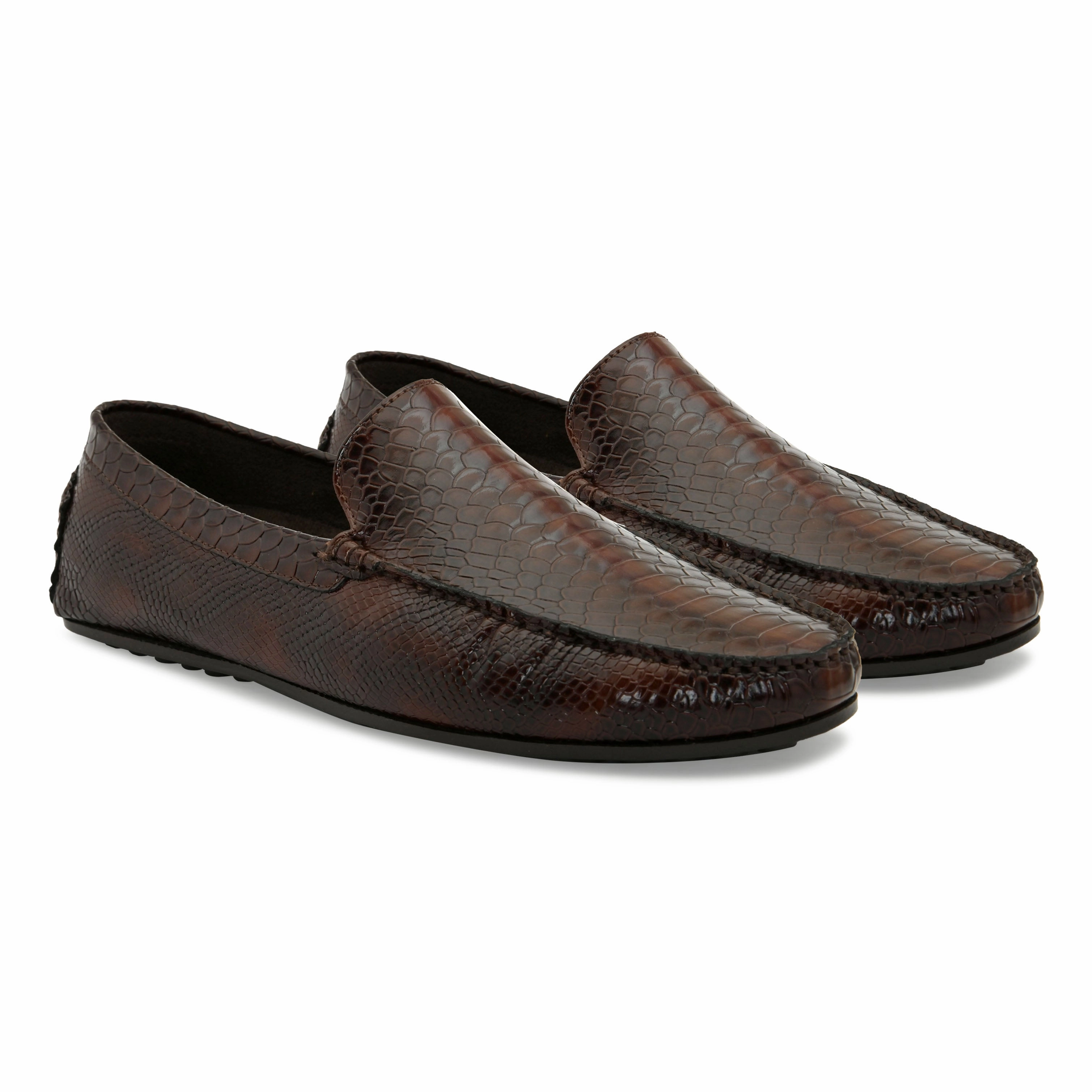 Phat Farm Loafers Chord Brown Driving Loafers