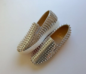 Best Lug Sole Loafers Christian Louboutin Roller Boat Studs Sneakers new in box spikes silver