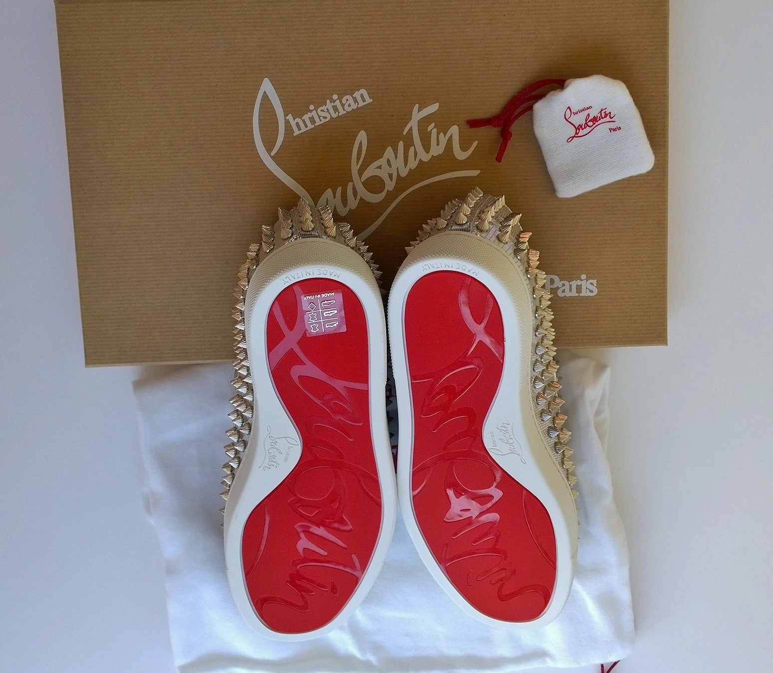 Christian Louboutin Roller Boat Studs Sneakers new in box spikes silver Fashion Loafers
