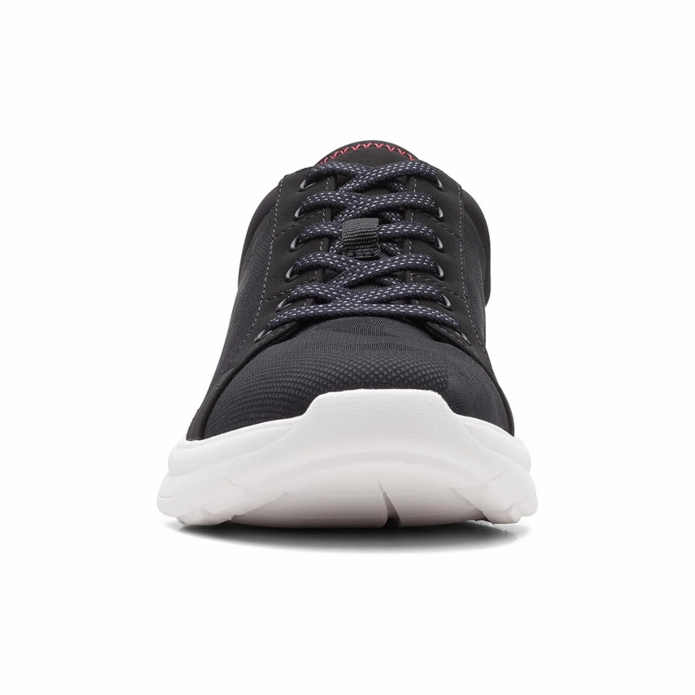Clarks Ezera Lace Black Knit Sneaker (Women's) Wear Trail Running Shoes Casually