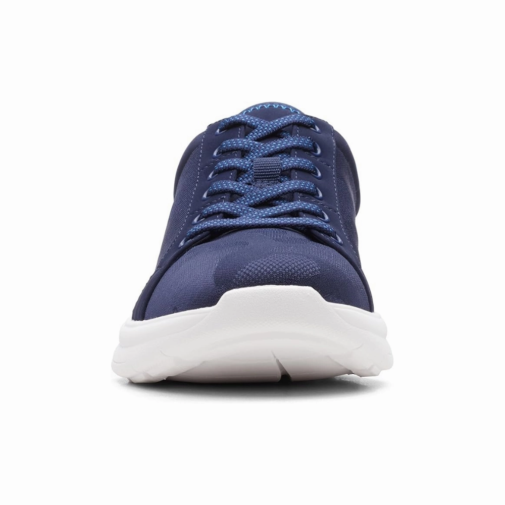 Atom Casual Shoes Clarks Ezera Lace Dark Navy Knit Sneaker (Women's)