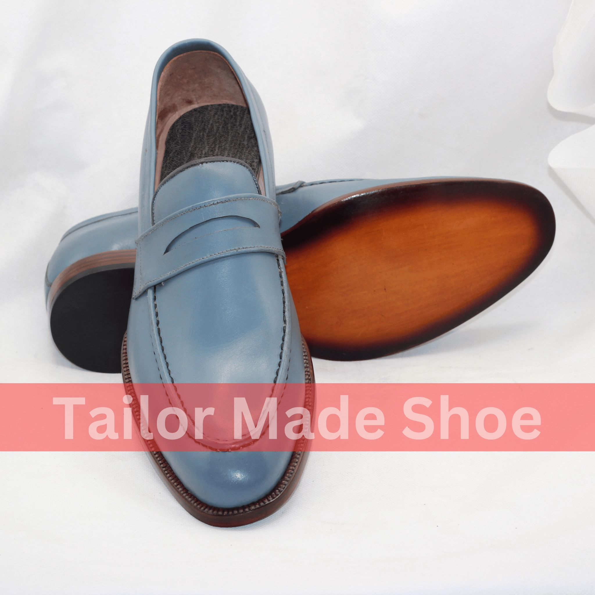 Ostrich Leather Loafers Classic Blue Leather Loafers Tailor-Made Blue Leather Loafers  Luxury Footwear for Men  Timeless Elegance & Comfort Perfect Blend of Style & Comfort