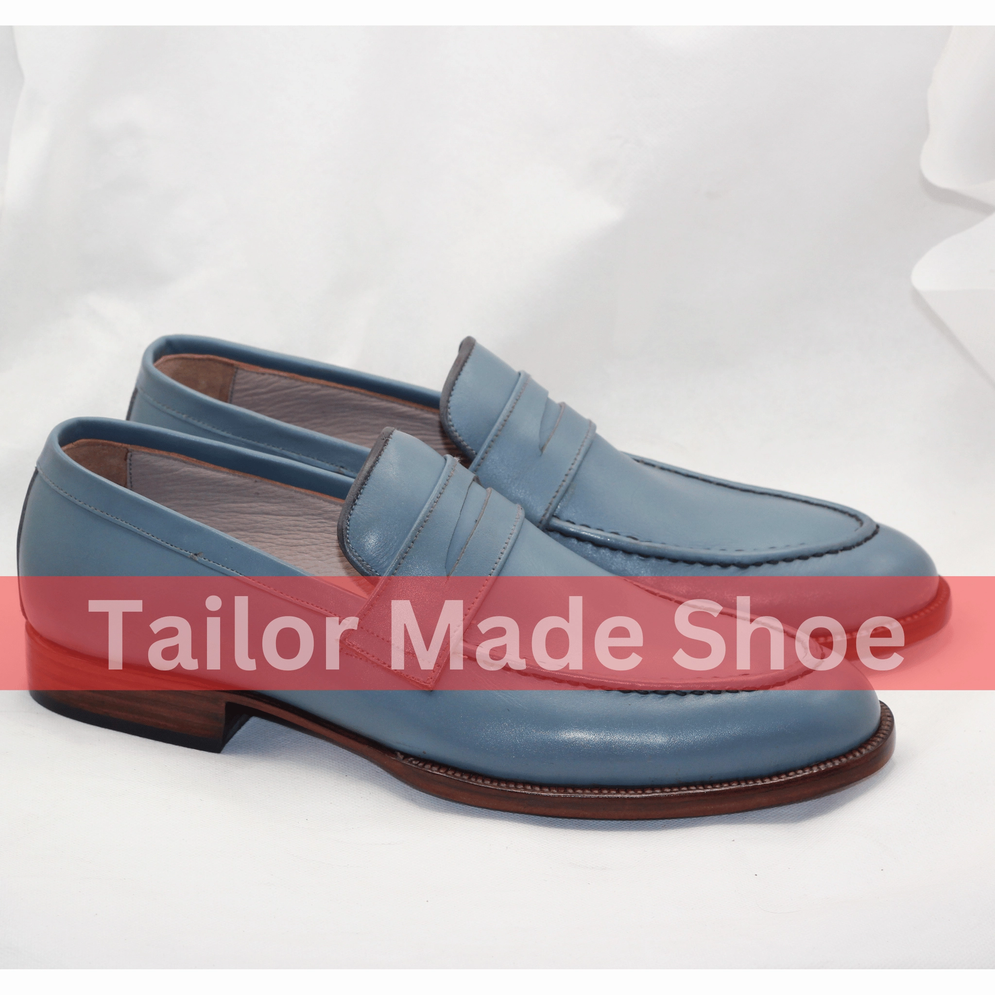 Loafers And Classic Blue Leather Loafers Tailor-Made Blue Leather Loafers  Luxury Footwear for Men  Timeless Elegance & Comfort Perfect Blend of Style & Comfort