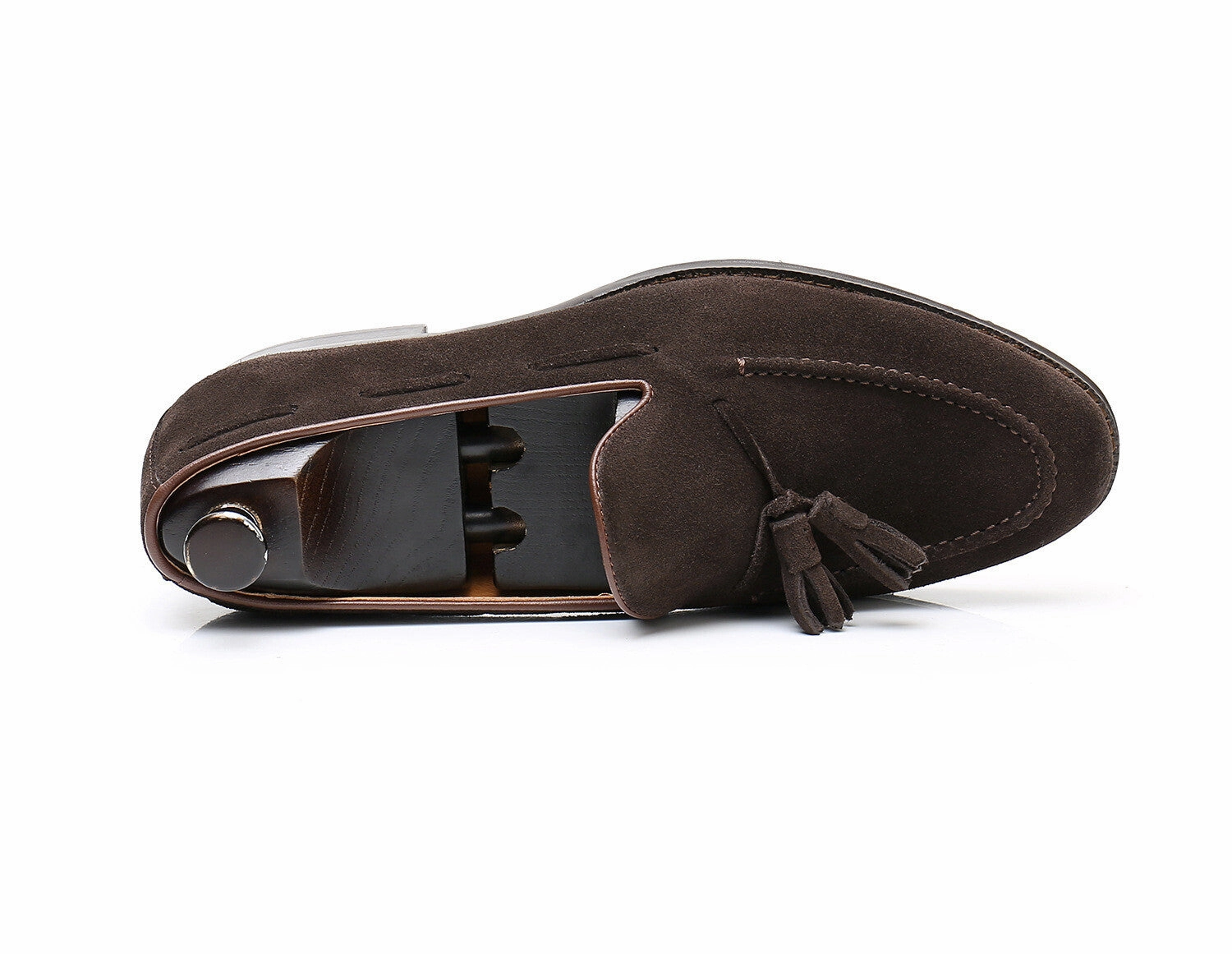 Men Pure Suede Leather Formal Dress Shoes Loafer Tassel Slip on