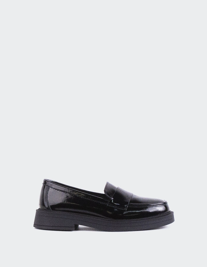 Steve Madden Penny Loafers Novee Black Patent