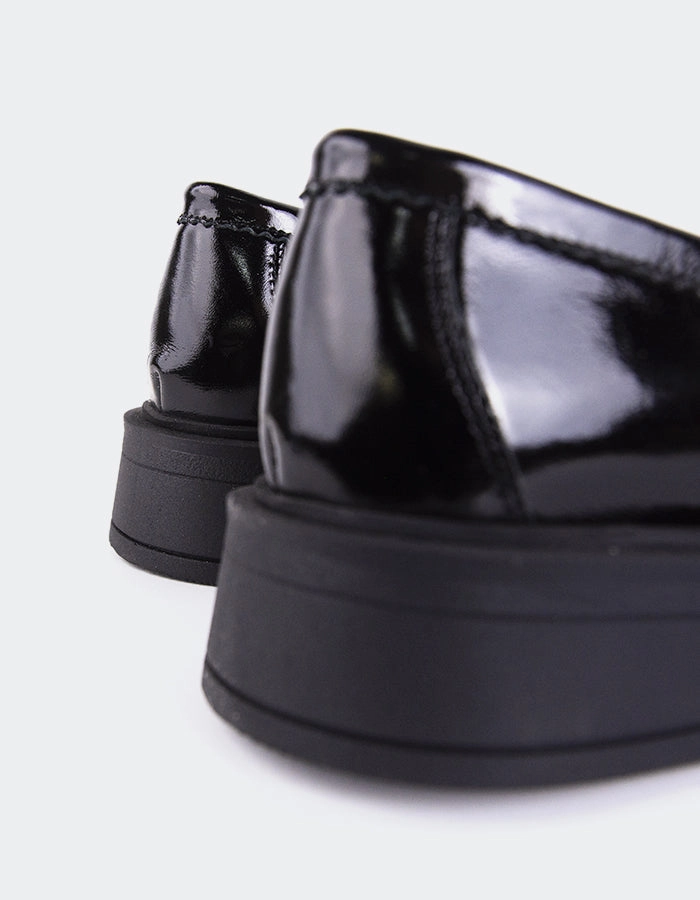 Wide Loafers Shoes Novee Black Patent
