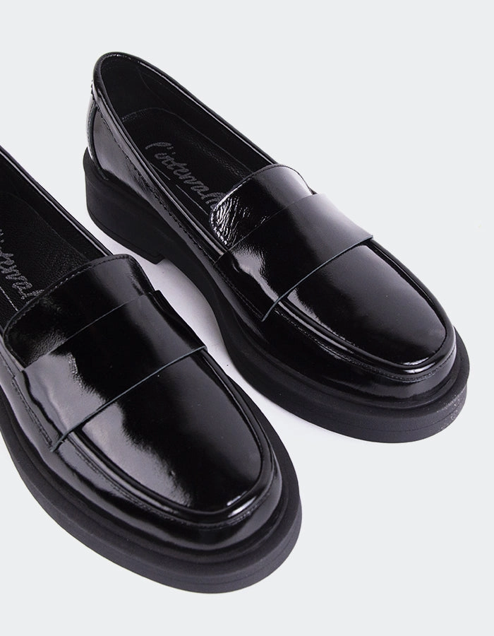 Novee Black Patent Michael Kors Penny Loafers