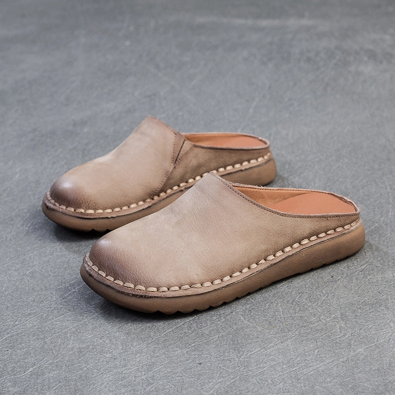 Closed Toe Slippers Comfortable Leather Women Shoes North Face Snow Slippers