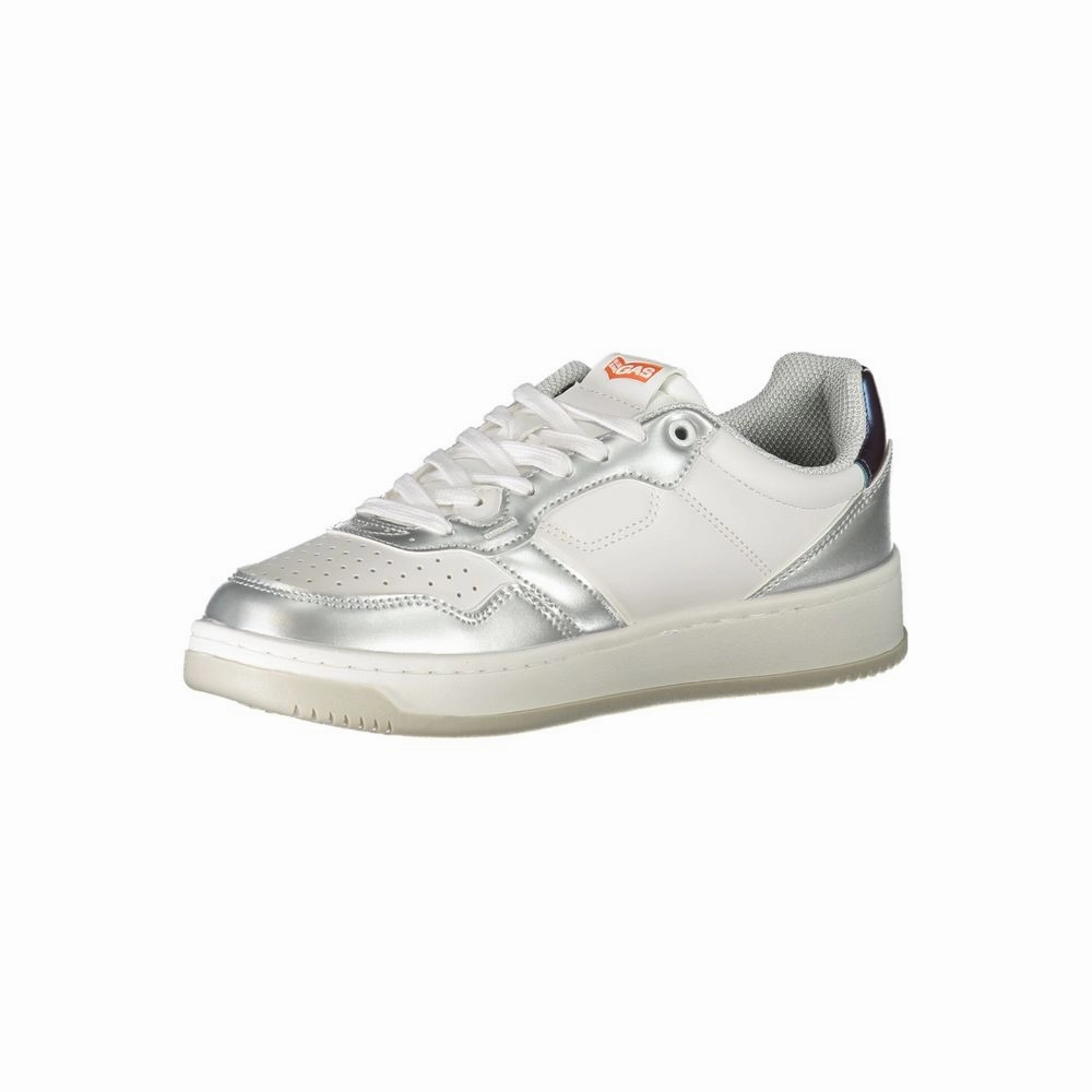 Gas White Polyester Sneaker Comfortable Platform Sneakers