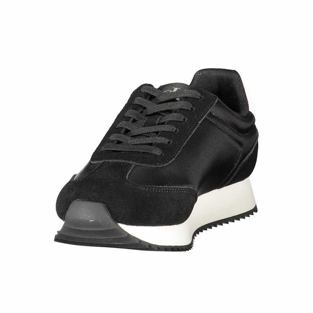 Calvin Klein Black Leather Women Sneaker Dress Shoes Look Like Sneakers