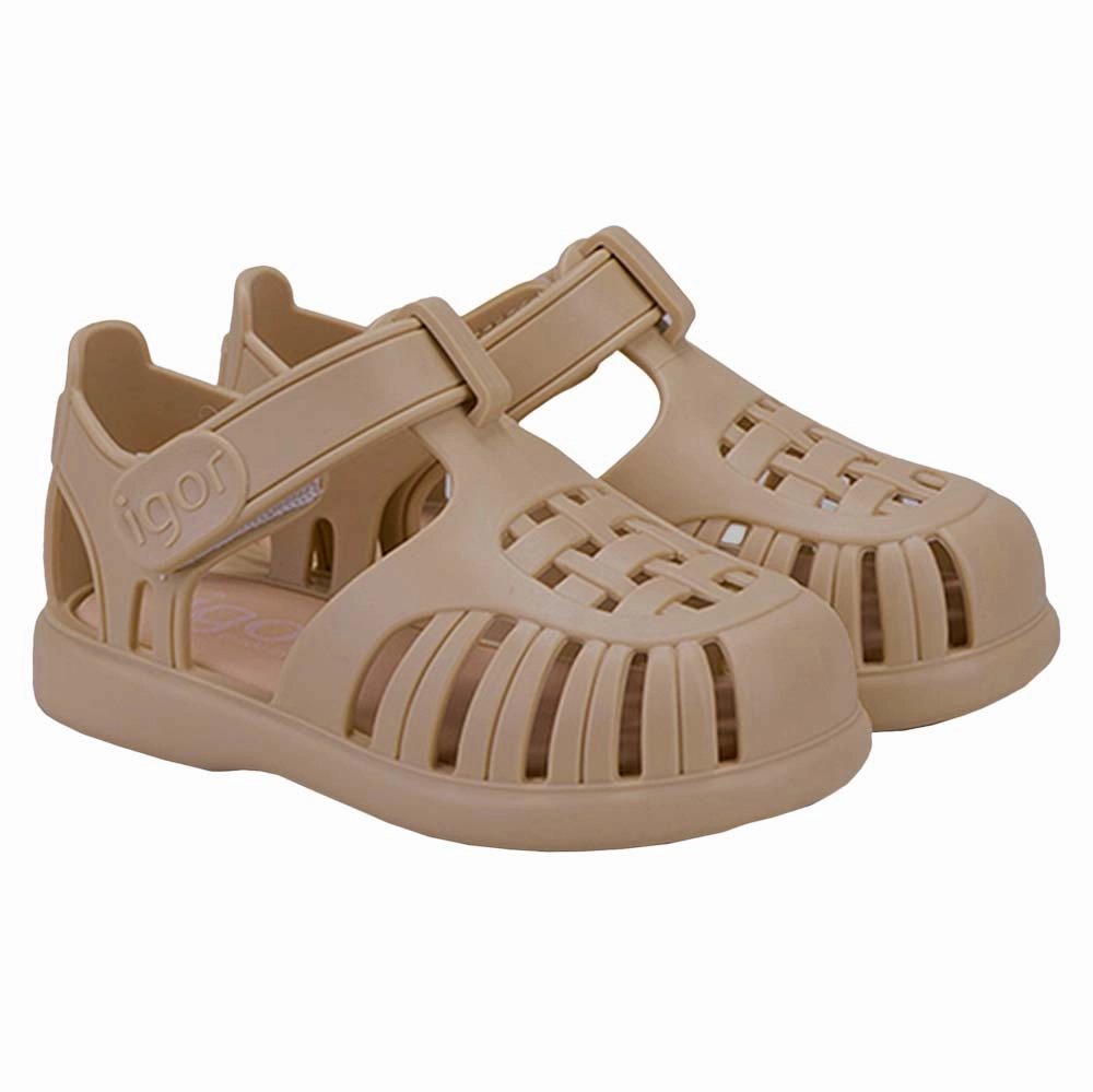 Igor Girl's and Boy's S10271 Tobby Solid Sandals - Taupe Sandals Weddings
