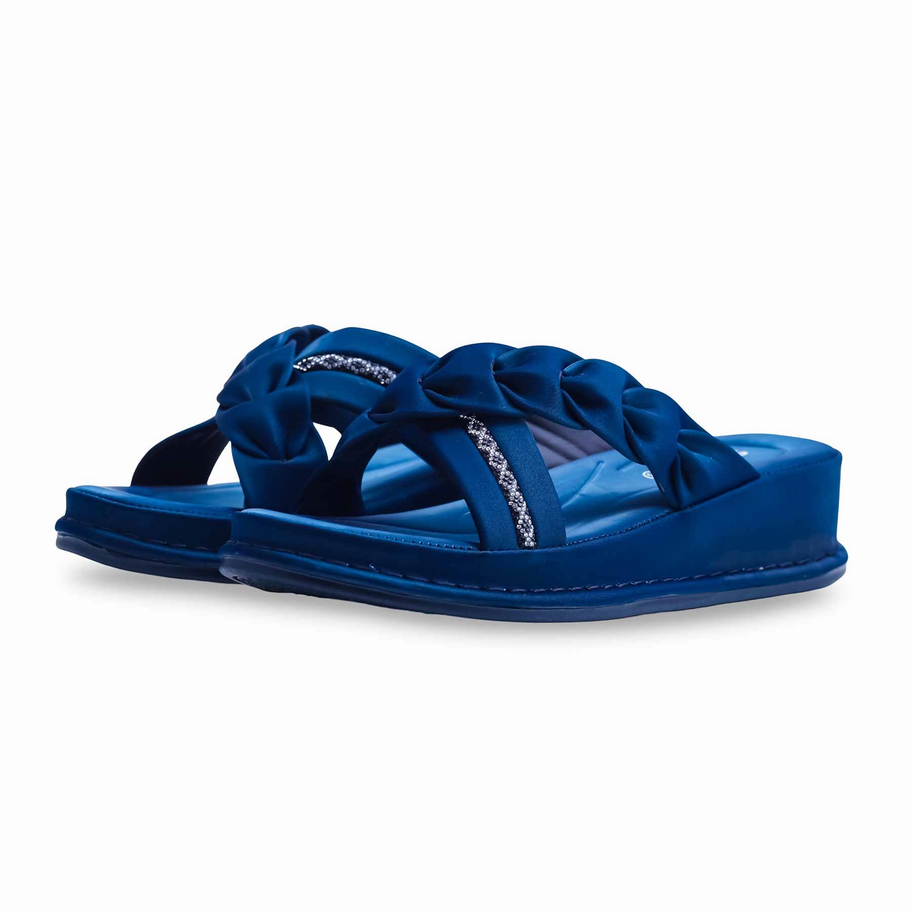 Blue Formal Slipper PU0521 Pillow Slides