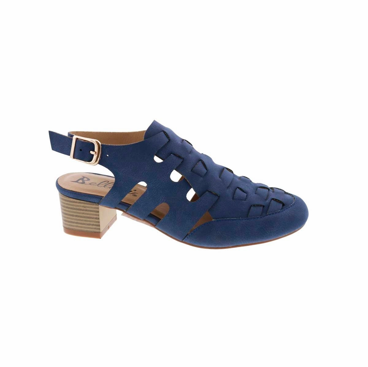 Michael Kors Sandals Bellini Penelope Women Slingback Shoes In Blue Burnished