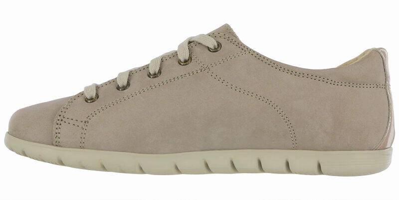 Flat Foot Supination Shoes SAS Solstice II Desert Taupe Flat Lace Up