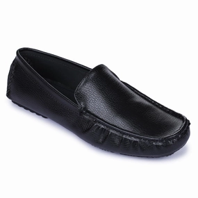 Gliders Black Casual Loafer Shoes For Men 2101-01 By Liberty Skirts With Loafers