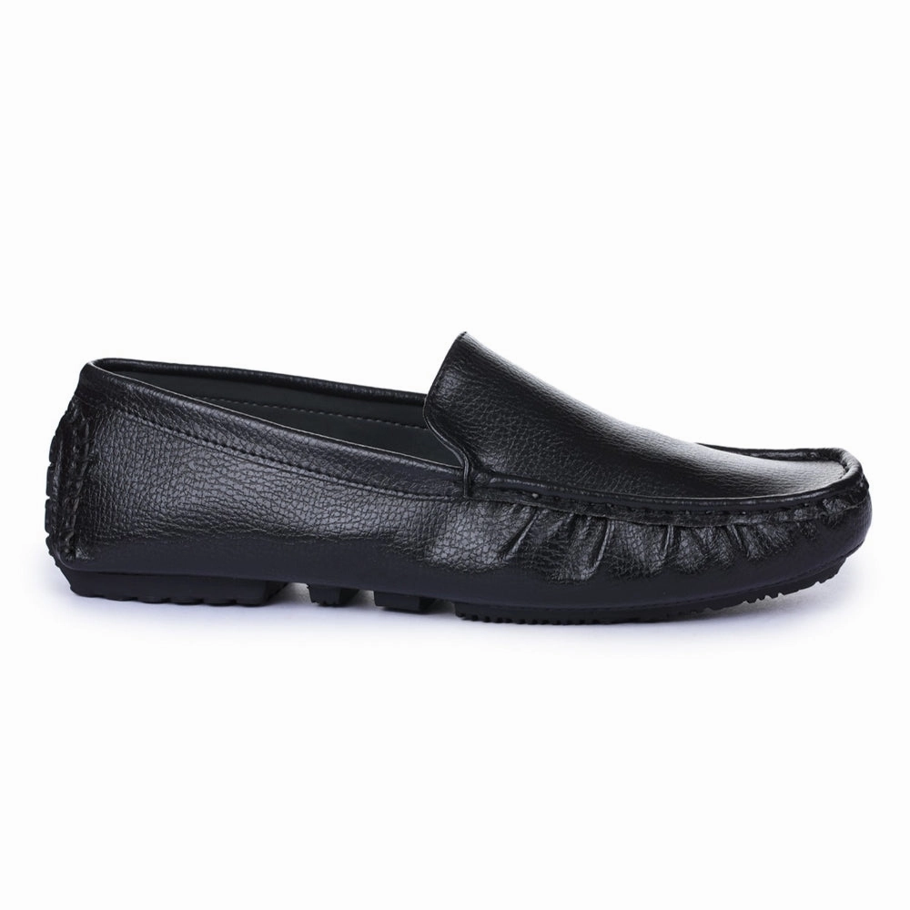 Gliders Black Casual Loafer Shoes For Men 2101-01 By Liberty Water Loafers