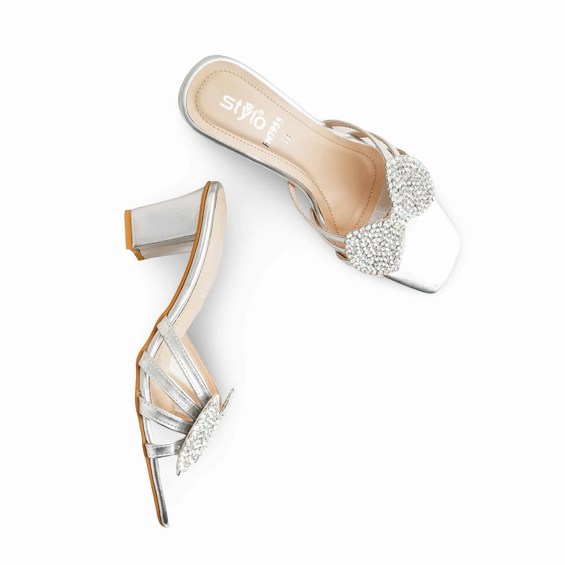 Accupressure Slippers Silver Fancy Slipper For Ladies FN7955