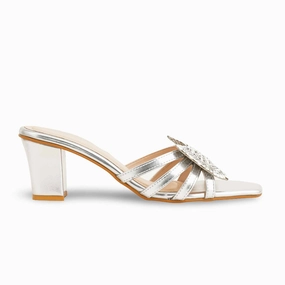 Slippers Bedrukken Silver Fancy Slipper For Ladies FN7955