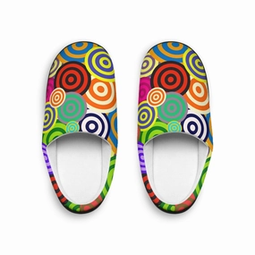Gel Slippers Colorful Patterned Women's Indoor Slippers, Cozy Home Footwear, Unique Gift for Her, Fun Design for Relaxation, Perfect for Lounging