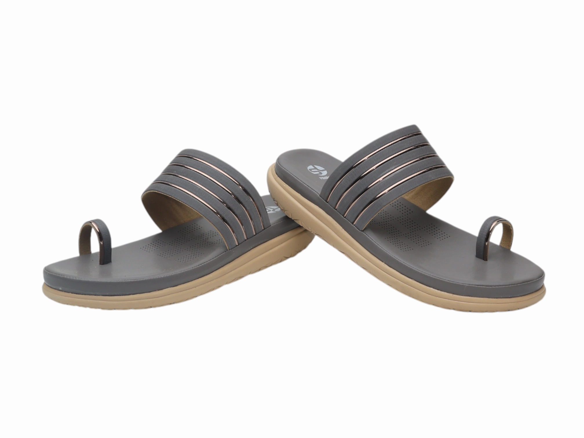 Comfort Ladies Chappal 57166 Flat Cloth Shoes