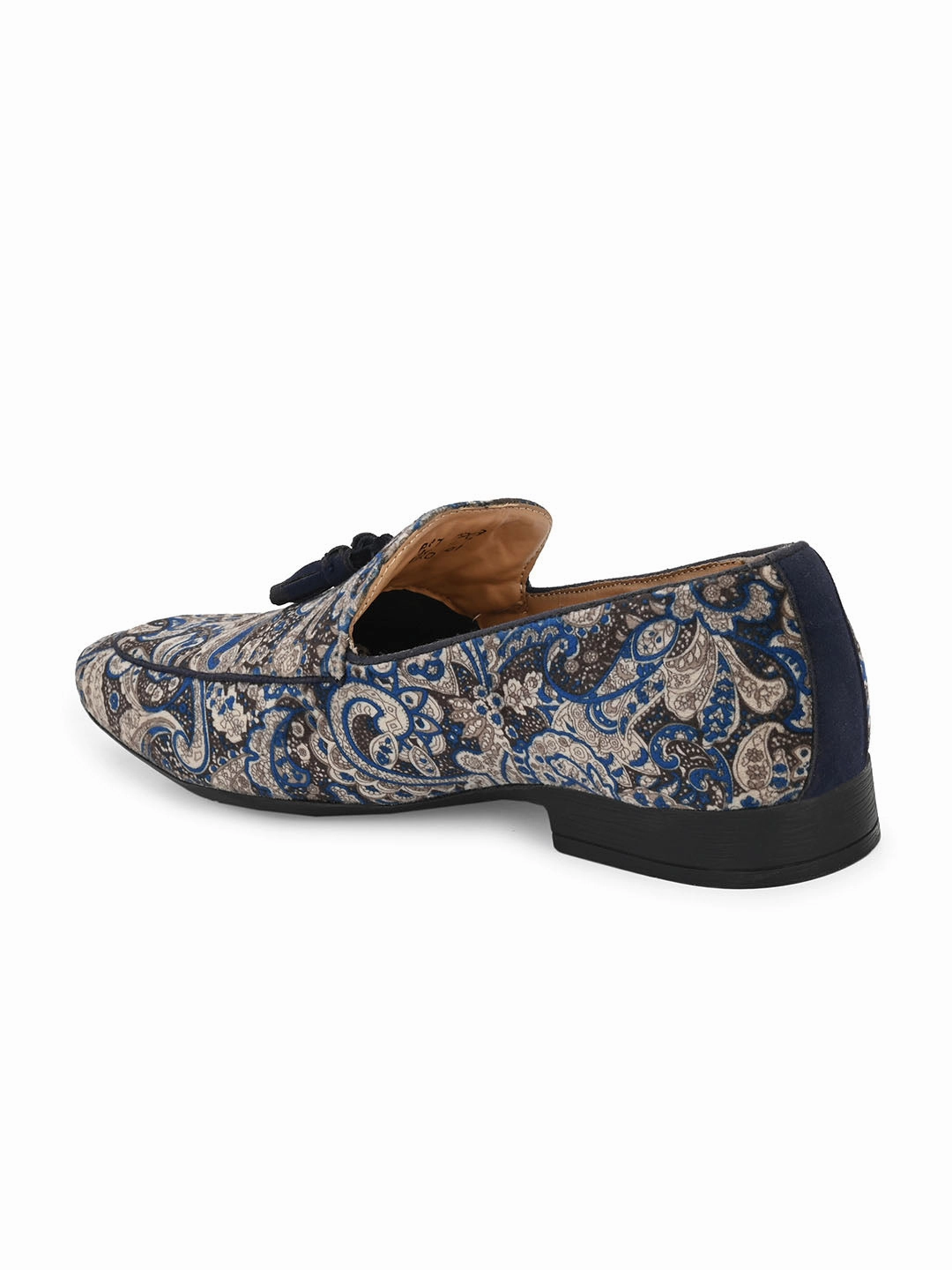 Emporio Armani Loafers Royal Blue Paisley Tassel Loafers