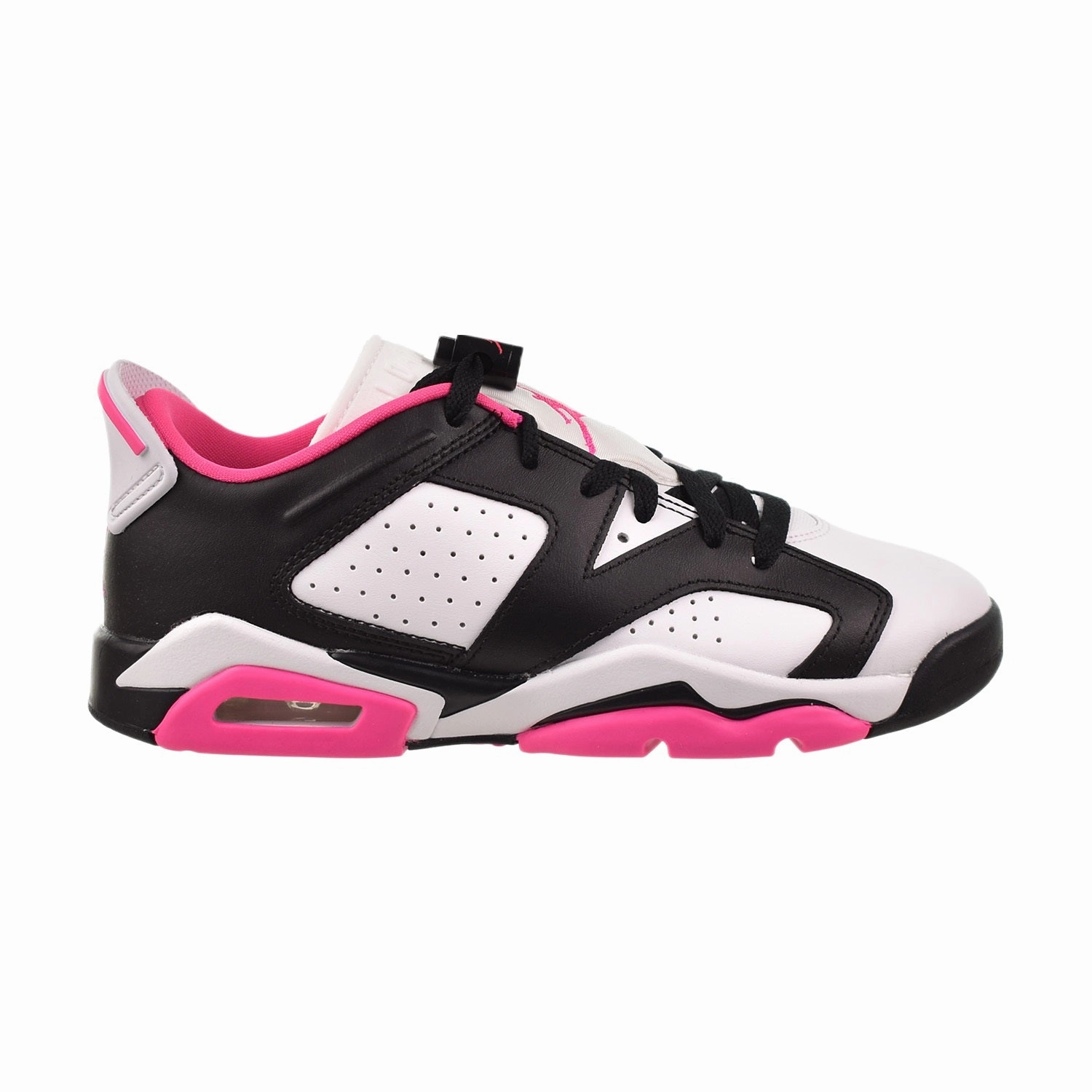 Air Jordan 6 Retro Low (GS) Big Kids' Shoes Black-White-Fierce Pink Amazon Asics Shoes