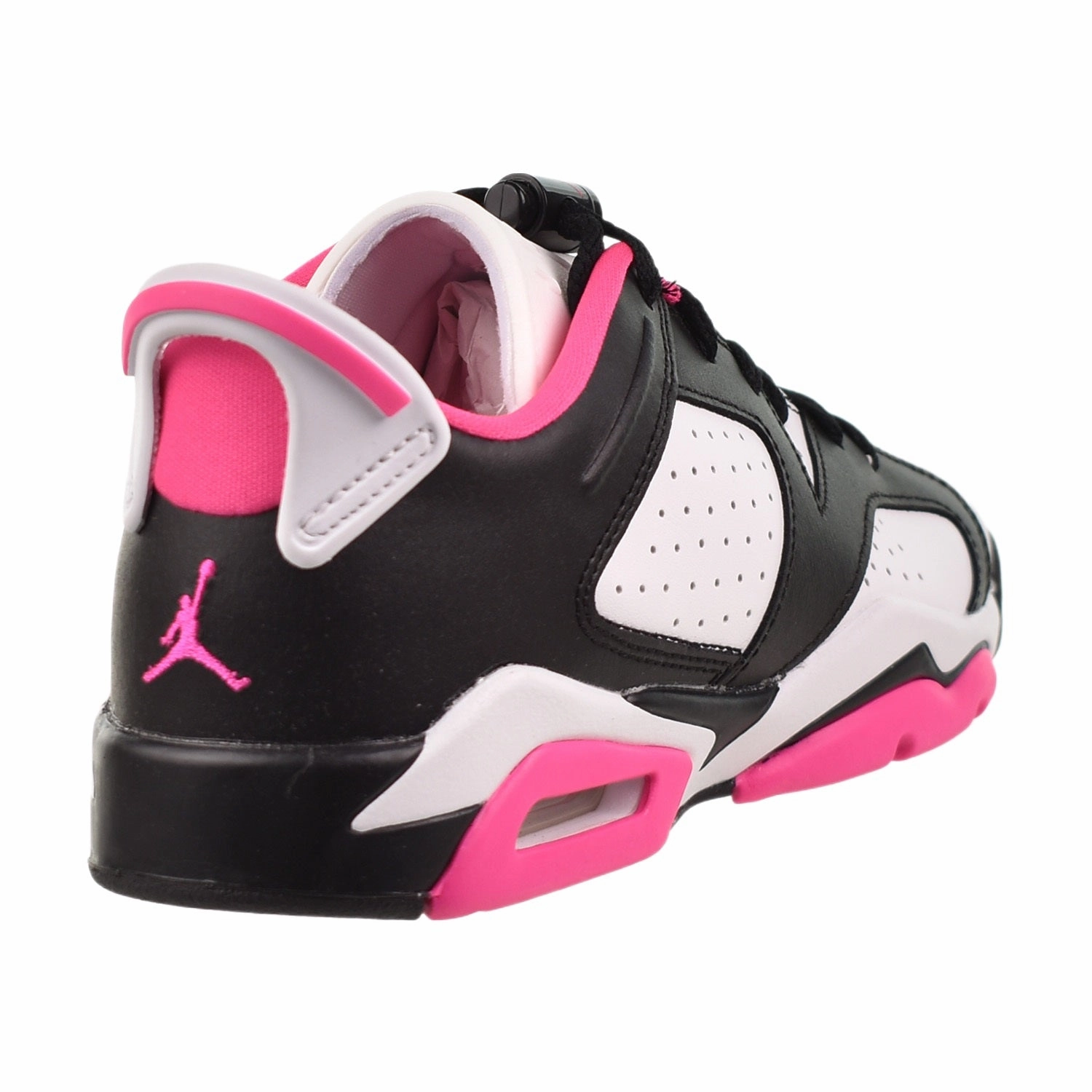 Air Jordan 6 Retro Low (GS) Big Kids' Shoes Black-White-Fierce Pink Best Asics Shoes For Pickleball