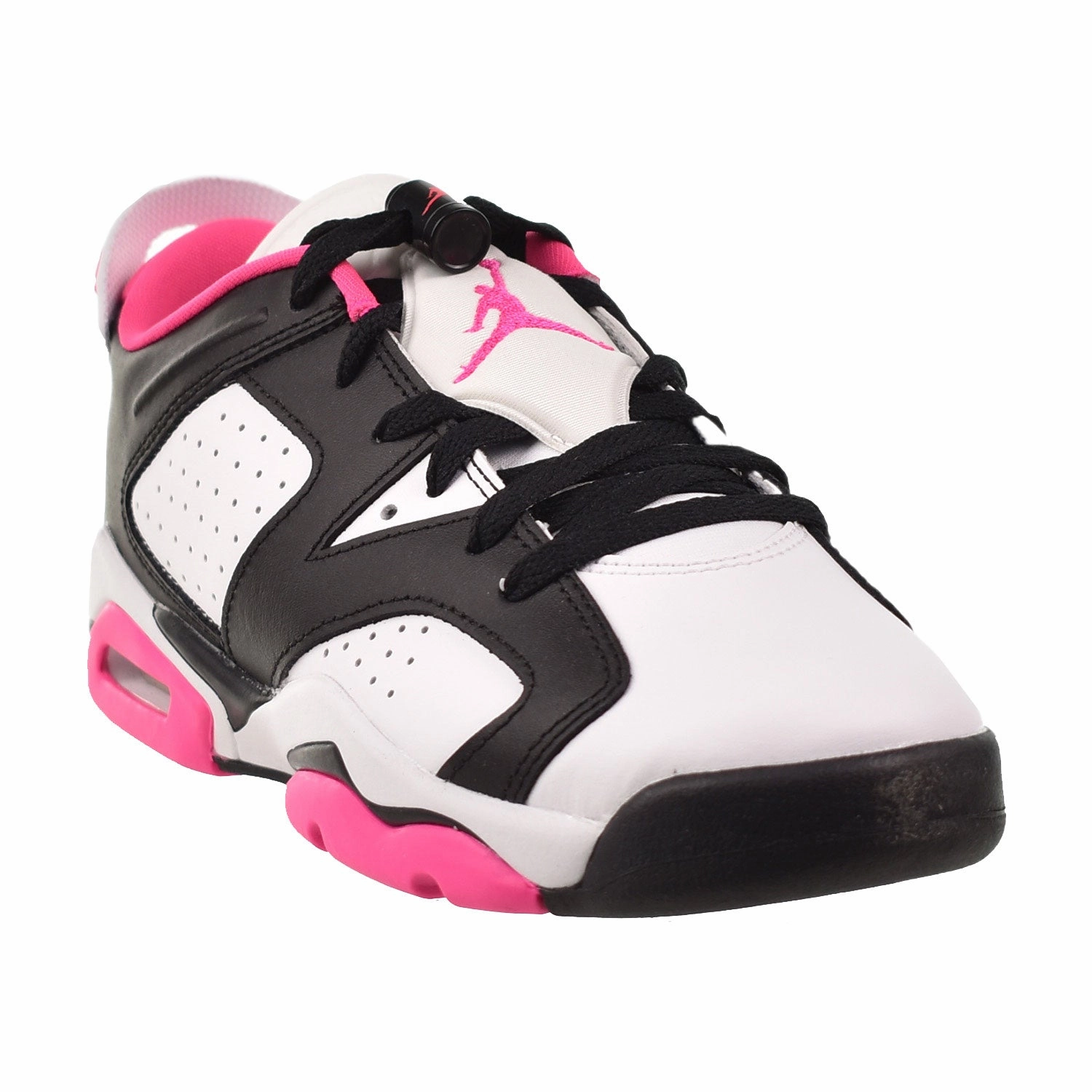 Air Jordan 6 Retro Low (GS) Big Kids' Shoes Black-White-Fierce Pink Asics Gel-venture 8 Mid Top Running Shoes