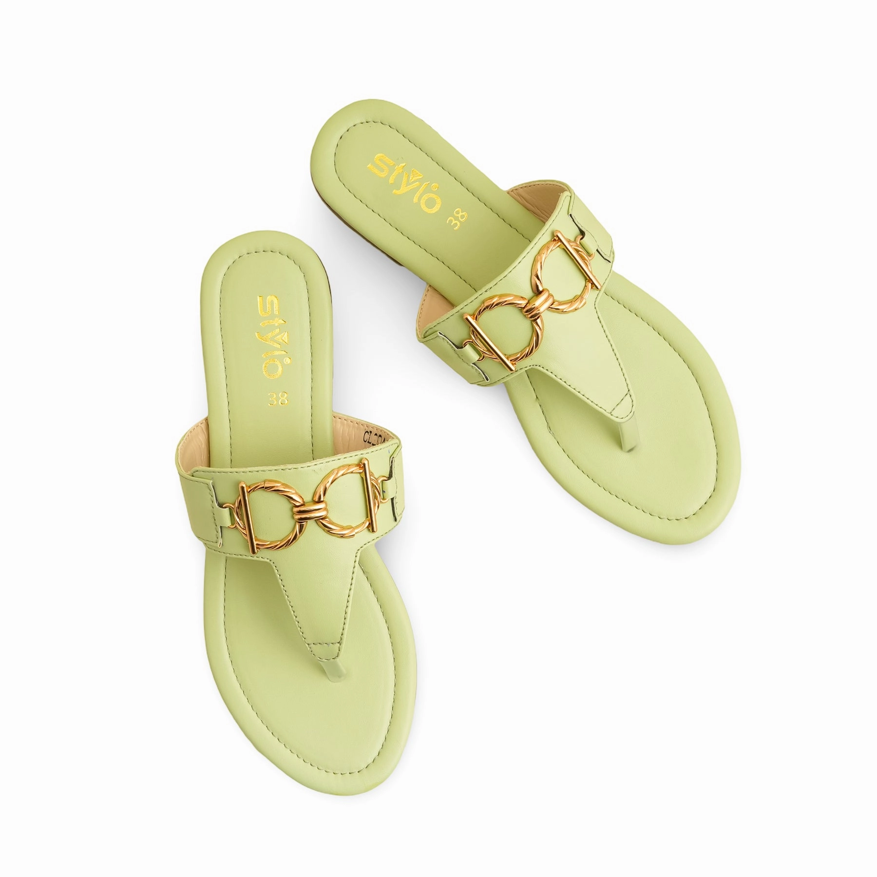 Green Casual Chappal CL2046 Business Casual Slip On Shoes