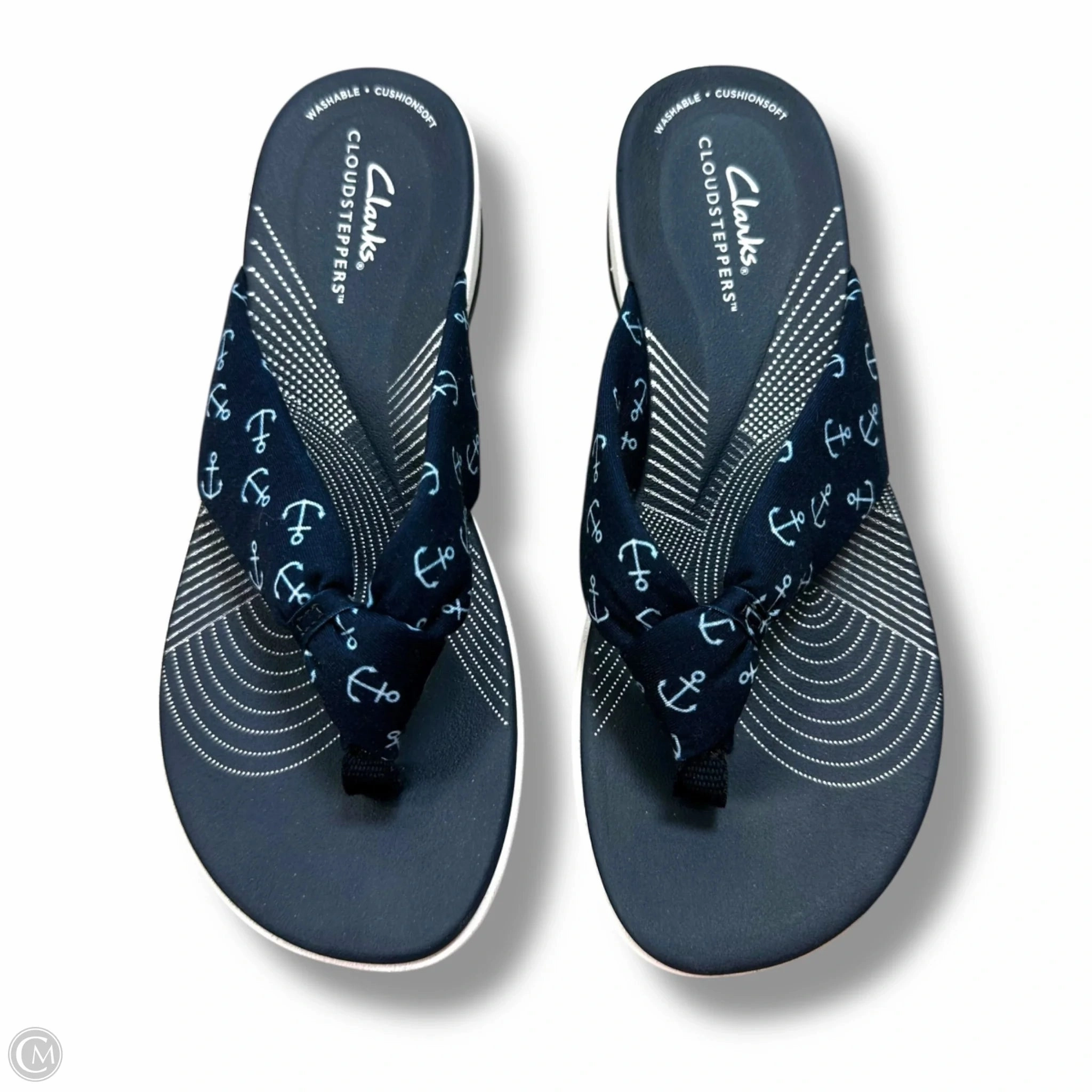 Griff Combat Flip Flops Sandals Flip Flops By Clarks In Navy, Size: 7
