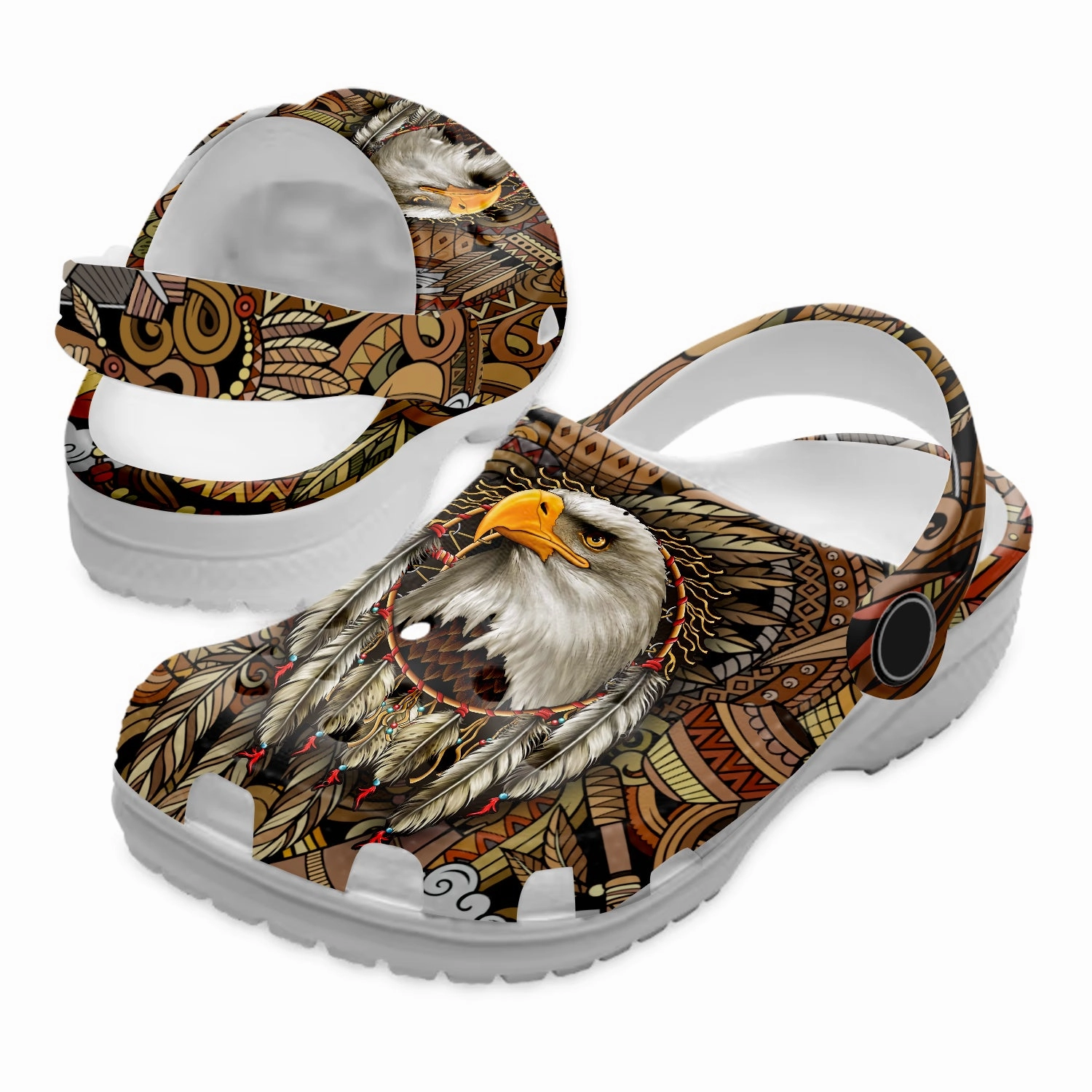 Walking Sandals With Arch Support Native Pattern Clog Shoes For Adult and Kid 89215 New