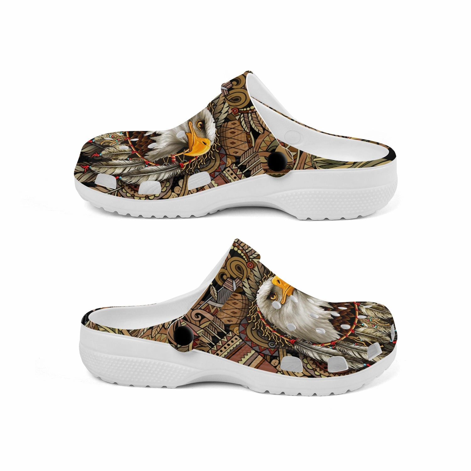 Attilio Giusti Leombruni Sandals Native Pattern Clog Shoes For Adult and Kid 89215 New