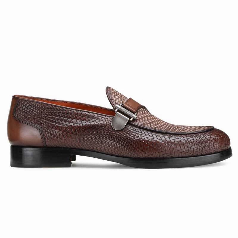 Tempe Weave-Pattern Single Monk Loafers