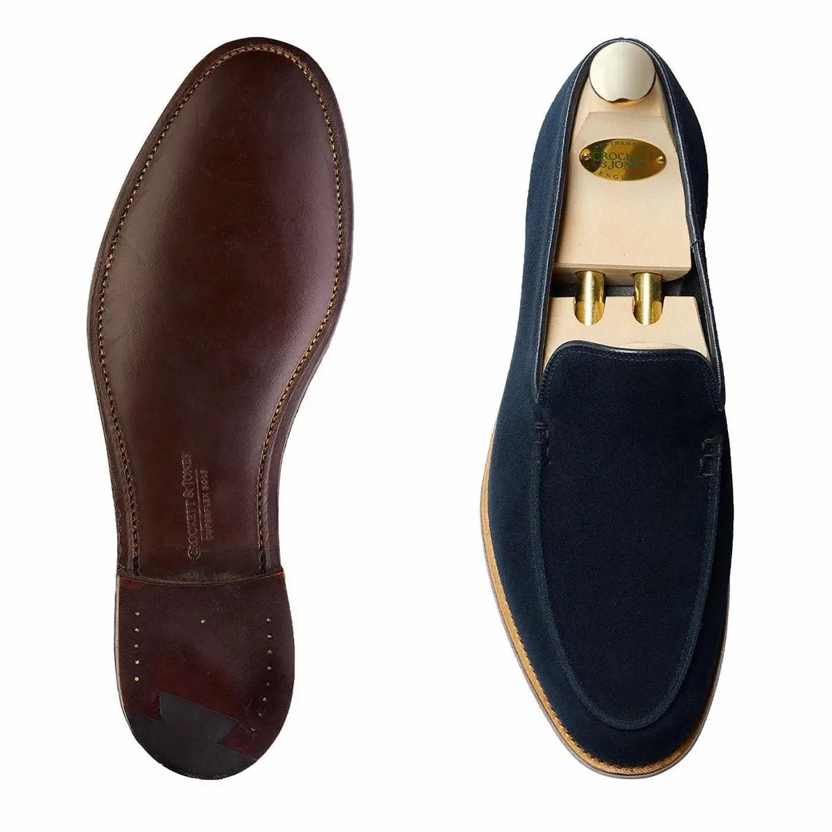 Crockett & Jones - Salcombe Ocean Blue Suede Unstructured Loafer Styles Of Loafers