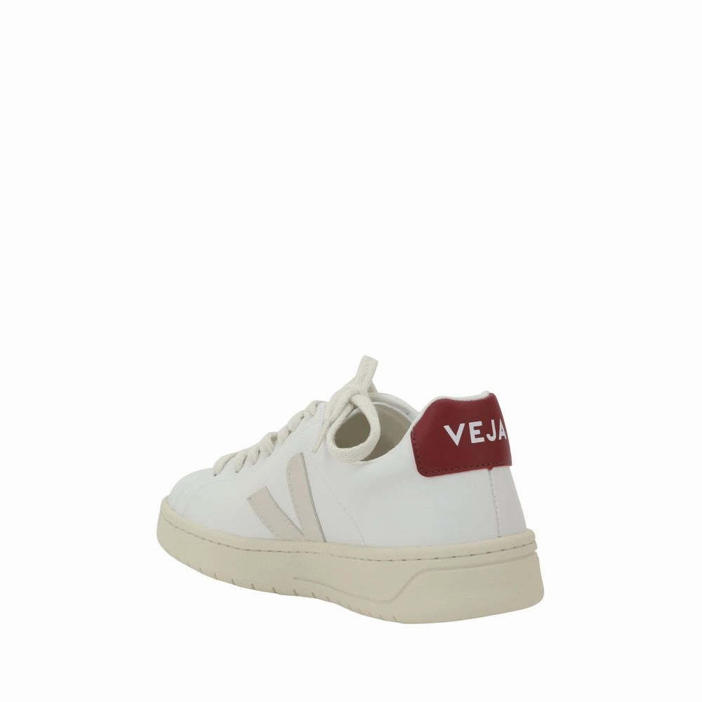 Veja White Calf Leather Bos Taurus Low Top Sneakers Round Toe Flats Shoes
