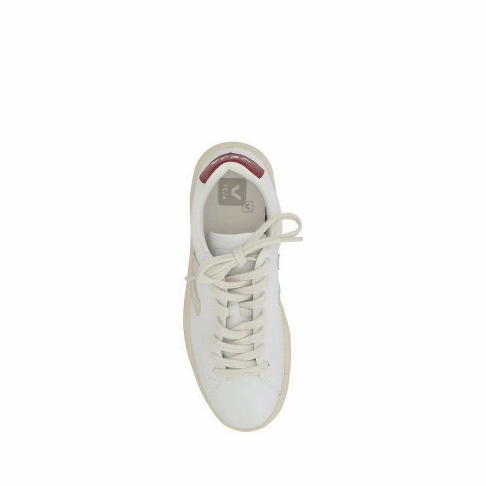 Cheap Shoes Veja White Calf Leather Bos Taurus Low Top Sneakers
