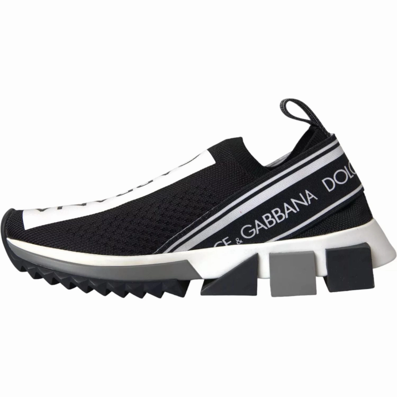 Sneakers Made In Italy Dolce & Gabbana Black White Slip On Sorrento Sneakers Shoes