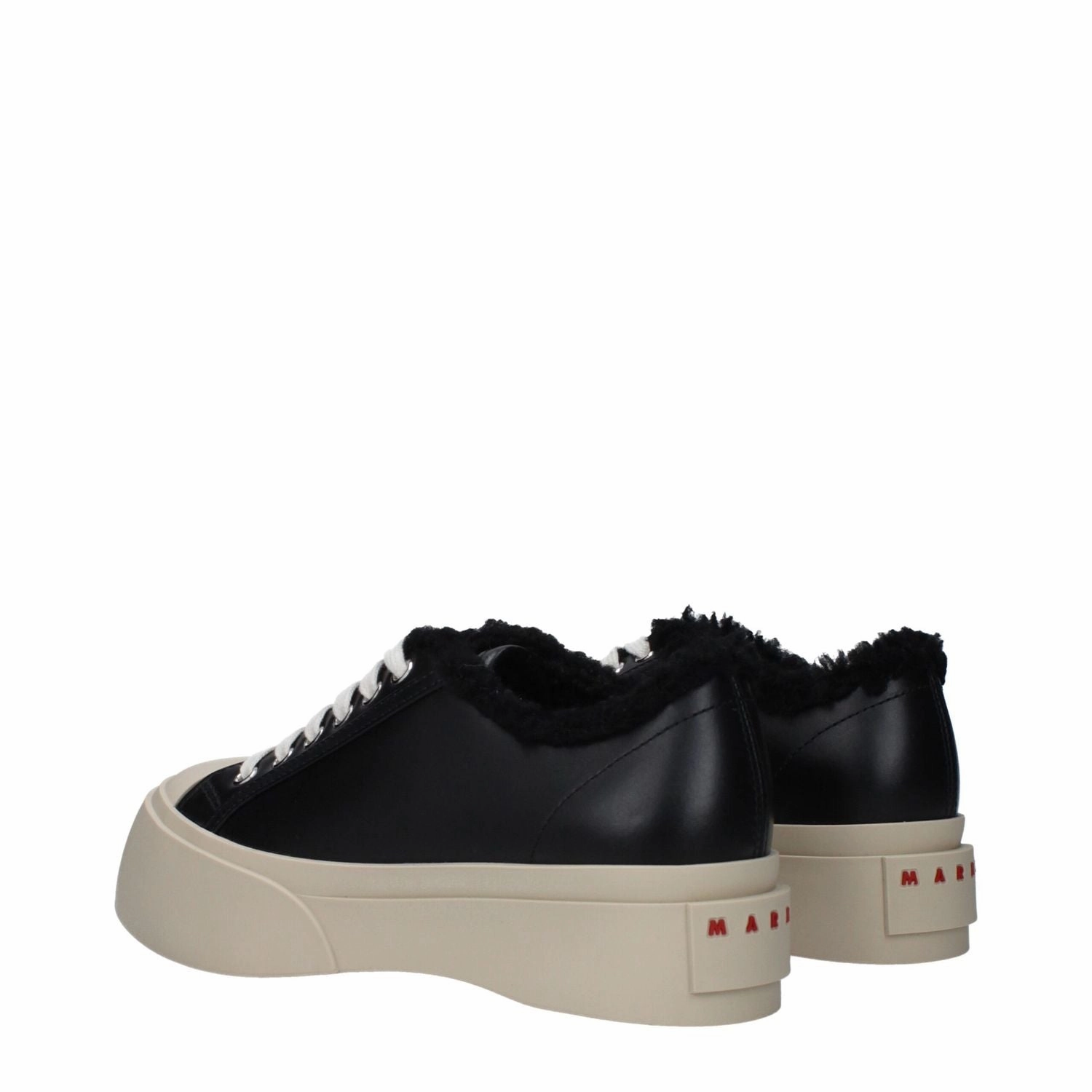 Walking In Sneakers Marni Black Leather Chunky Sneakers