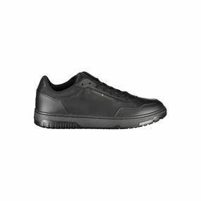Laces For Sneakers Tommy Hilfiger Black Leather Men Sneaker