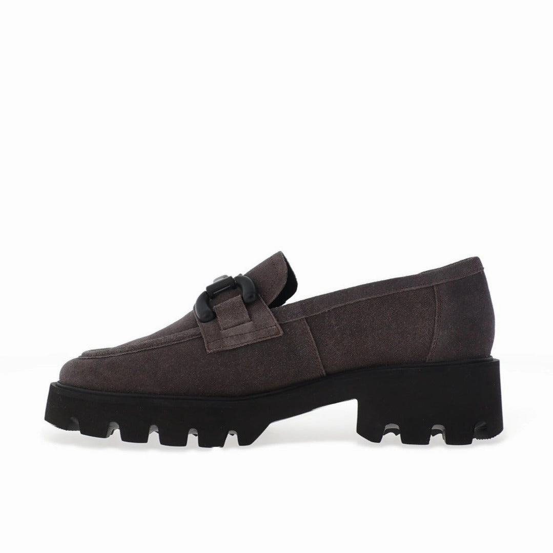 Ara Oxford Grey Suede Loafer Wine Loafers