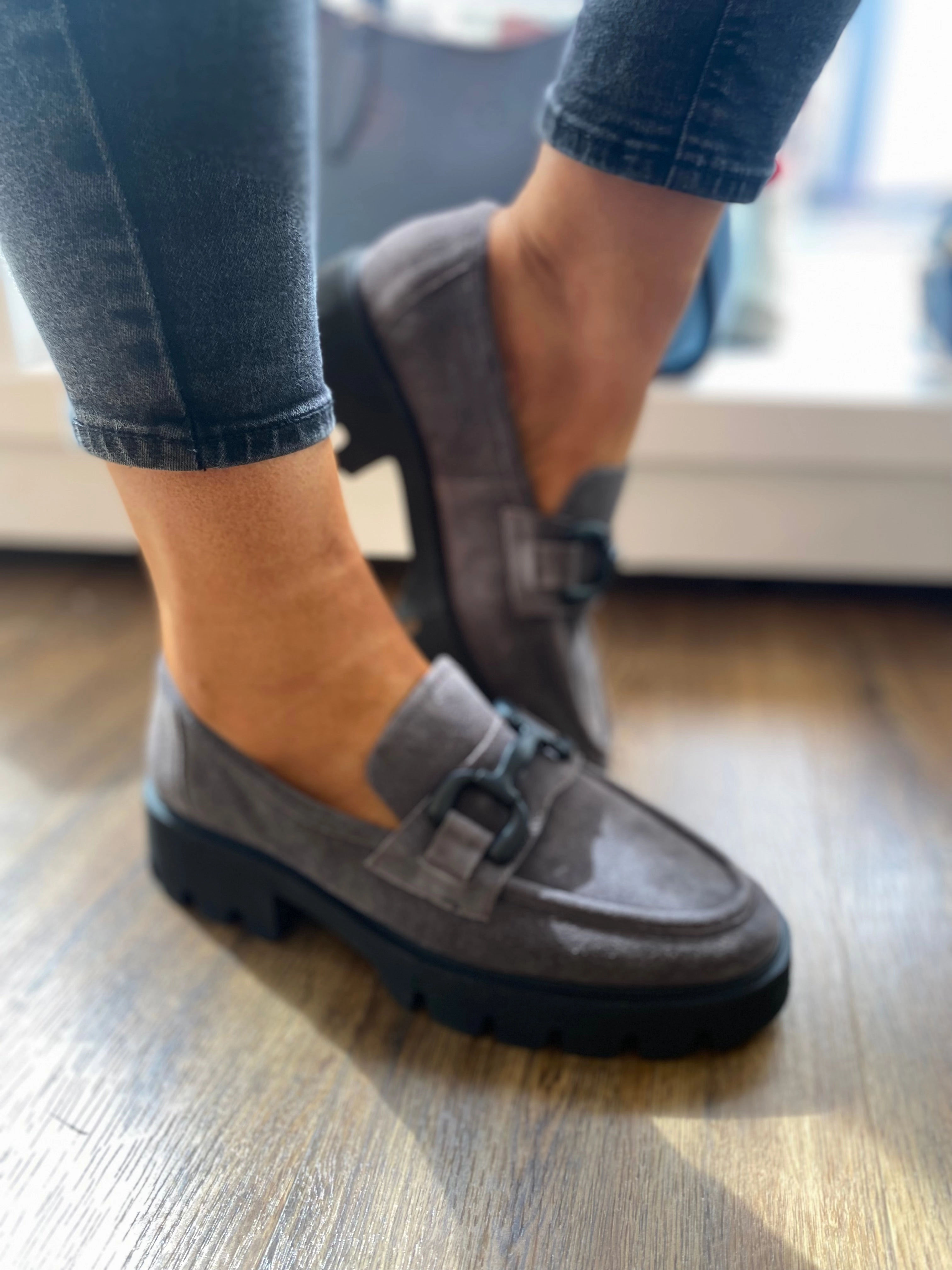 Ara Oxford Grey Suede Loafer Loafers Bloomingdales