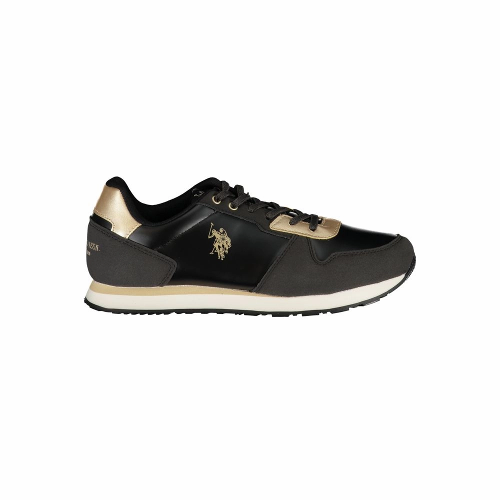 U.S. POLO ASSN. Black Polyester Sneaker Comfortable Travel Sneakers