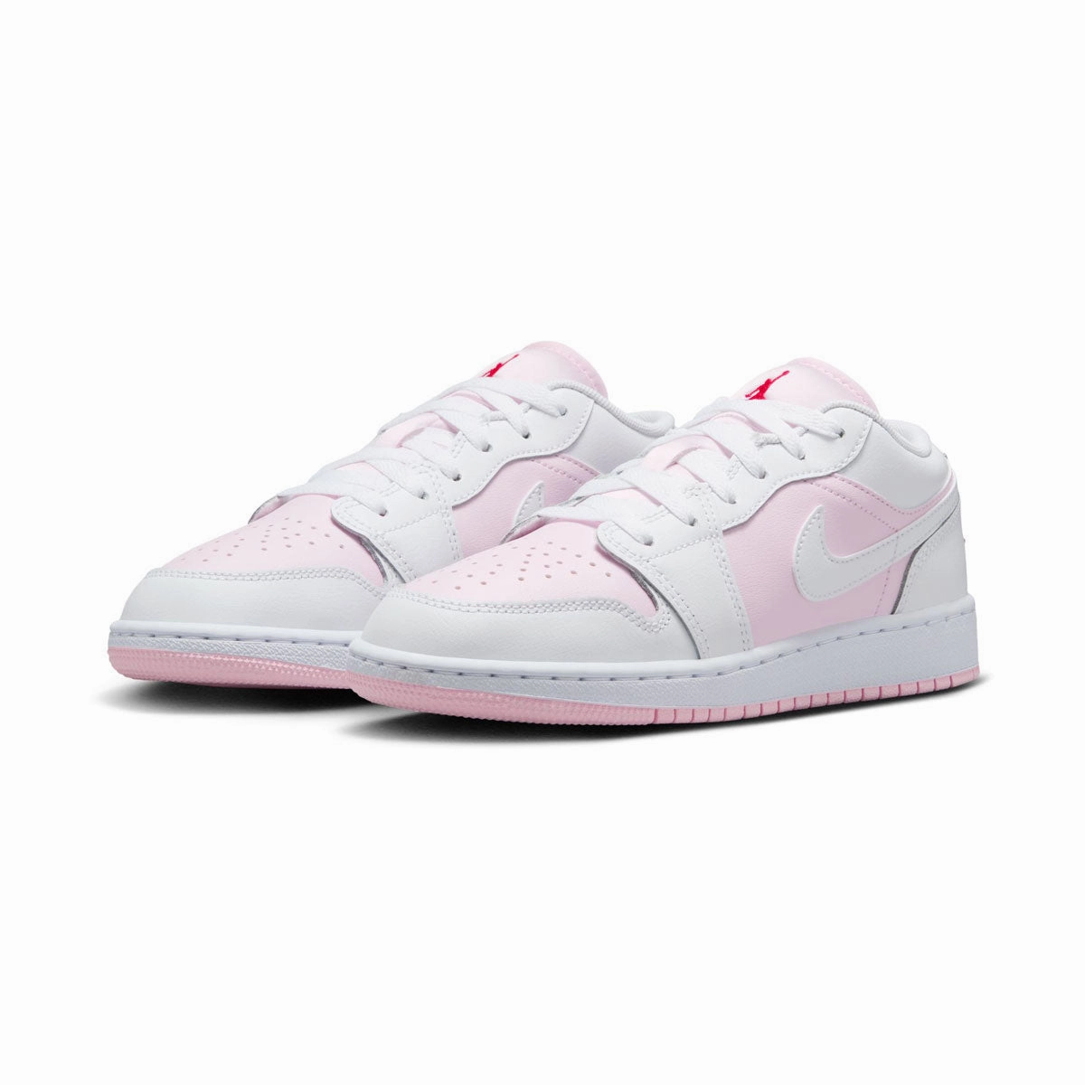 Air Jordan 1 Low 'Pink Low Fire Red White' Big Kids' Shoes Asics Sky Elite Ff Indoor Court Shoes