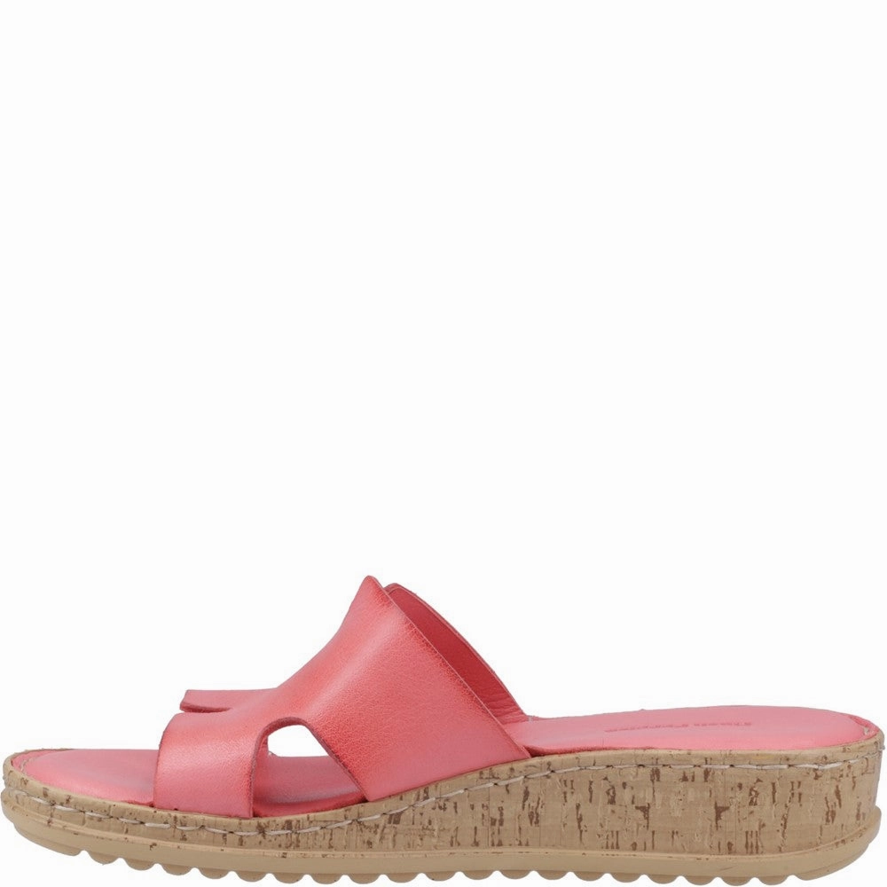 Peach Flats Shoes Coral Eloise Mule Sandals