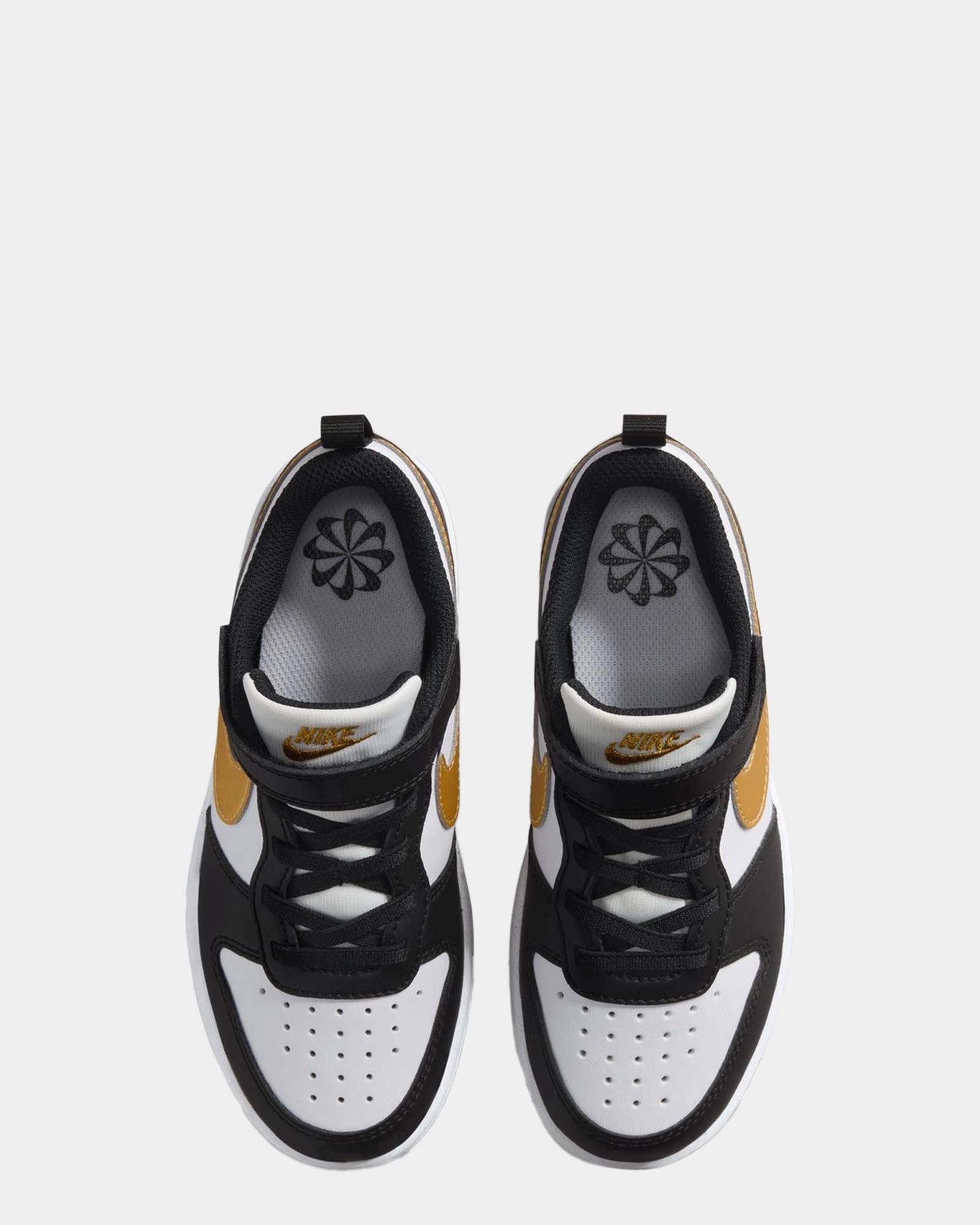 Slide Heel Sandals Court Borough Low Recraft Pre-School Black/Metallic Gold